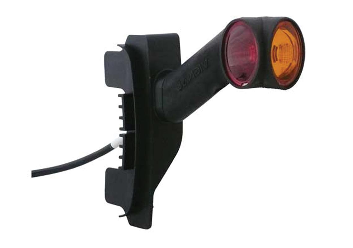 Luce d'ingombro LED 12/24V trasparente + rosso + ambra per il montaggio su LC8